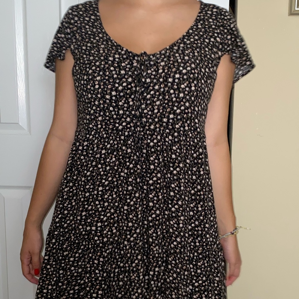 Black floral dress